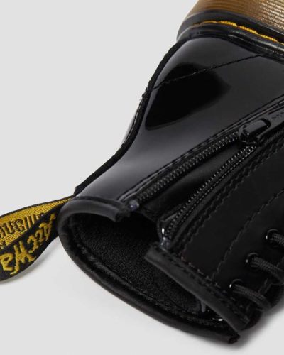 Botas Con Cordones Dr Martens Toddler 1460 Patent Cuero Para Niños DR1314P